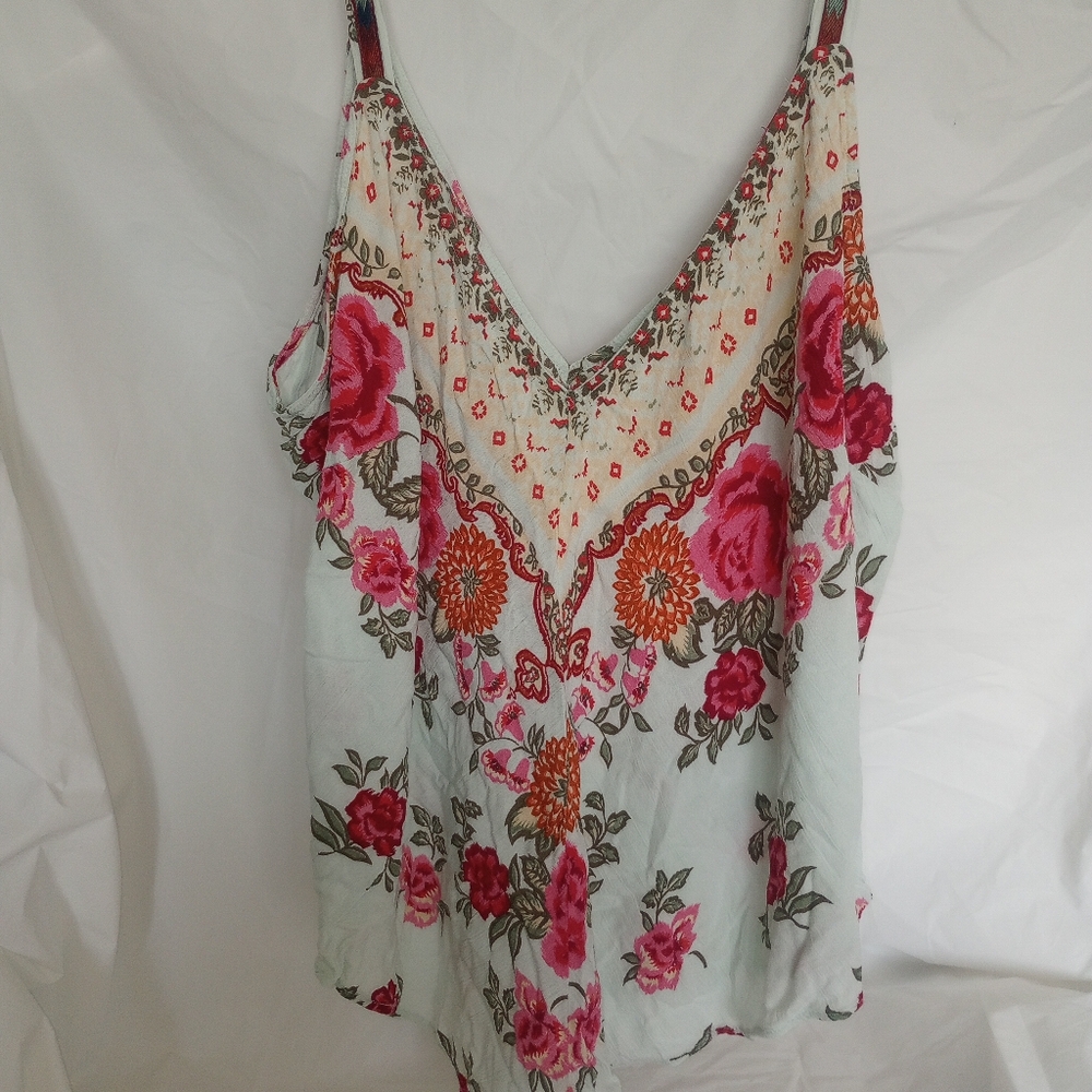 Floral Print Women's Soft Knit Tank Top
